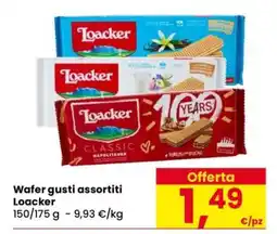 Eurospar Wafer gusti assortiti Loacker offerta