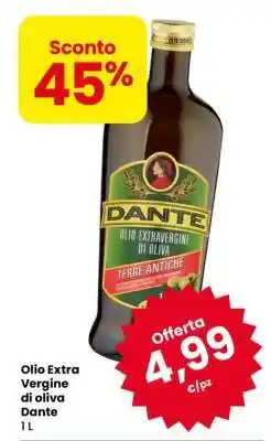 Eurospar Olio Extra Vergine di oliva Dante offerta