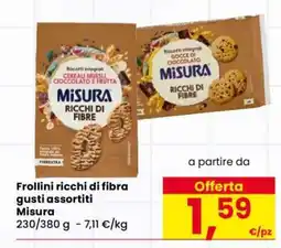 Eurospar Frollini ricchi di fibra gusti assortiti offerta