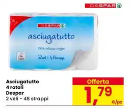 Eurospar Asciugatutto 4 rotoli offerta