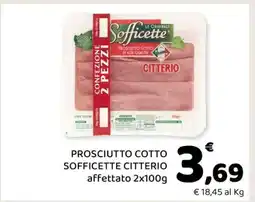Conad Prosciutto Cotto Sofficette Citterio offerta