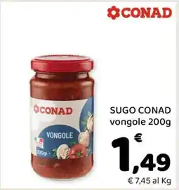 Conad SUGO CONAD vongole 200g offerta