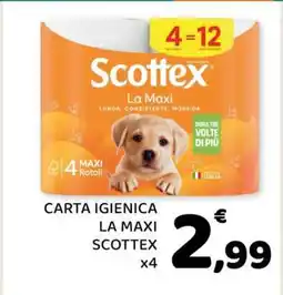 Conad CARTA IGIENICA LA MAXI SCOTTEX x4 offerta
