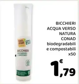 Conad BICCHIERI ACQUA VERSO NATURA CONAD offerta