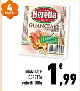 Conad GUANCIALE BERETTA cubetti 100g offerta