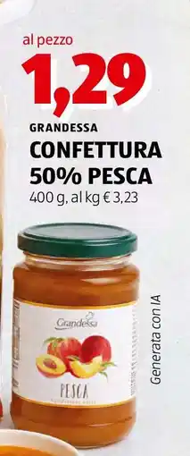 ALDI GRANDESSA CONFETTURA 50% PESCA offerta