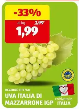 ALDI UVA ITALIA DI MAZZARRONE IGP offerta
