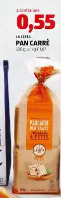 ALDI LA CESTA PAN CARRÈ offerta
