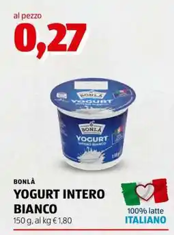 ALDI BONLÀ YOGURT INTERO BIANCO offerta