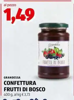 ALDI GRANDESSA CONFETTURA FRUTTI DI BOSCO offerta