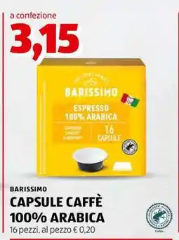 ALDI BARISSIMO CAPSULE CAFFÈ 100% ARABICA offerta