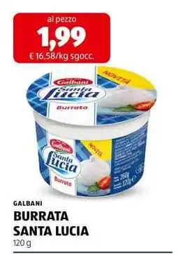 ALDI BURRATA SANTA LUCIA offerta