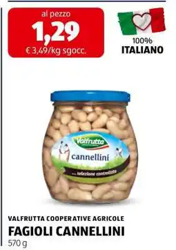 ALDI VALFRUTTA COOPERATIVE AGRICOLE FAGIOLI CANNELLINI offerta