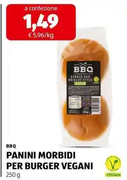 ALDI BBQ PANINI MORBIDI PER BURGER VEGANI offerta