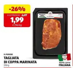 ALDI IL PODERE TAGLIATA DI COPPA MARINATA offerta