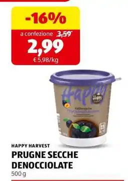 ALDI HAPPY HARVEST PRUGNE SECCHE DENOCCIOLATE offerta