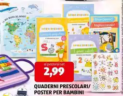 ALDI QUADERNI PRESCOLARI/POSTER PER BAMBINI offerta