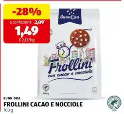 ALDI BUON'ORA FROLLINI CACAO E NOCCIOLE offerta