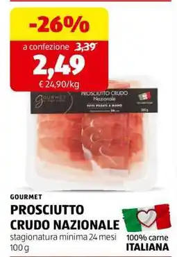 ALDI GOURMET PROSCIUTTO CRUDO NAZIONALE offerta