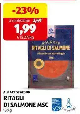 ALDI ALMARE SEAFOOD RITAGLI DI SALMONE MSC offerta