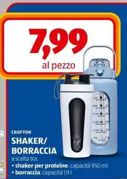 ALDI CROFTON SHAKER/BORRACCIA offerta