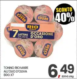 Eurospar TONNO RIO MARE ALL'OLIO D'OLIVA 80G X7 offerta