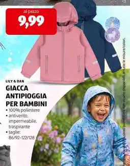 ALDI GIACCA ANTIPIOGGIA PER BAMBINI offerta