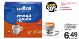 Eurospar CAFFÈ MACINATO LAVAZZA CREMA E GUSTO FORTE 250G X2 offerta