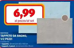 ALDI NOVITESSE TAPPETO DA BAGNO, 1/2 PEZZI offerta
