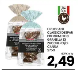 Eurospar CROISSANT CLASSICI DESPAR PREMIUM CON GRANELLA DI ZUCCHERO/DI CANNA offerta