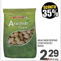 Eurospar ARACHIDI DESPAR CON GUSCIO 500G offerta