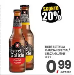 Eurospar BIRRE ESTRELLA GALICIA ESPECIAL/SENZA GLUTINE 33CL offerta