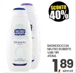 Eurospar BAGNODOCCIA NEUTRO ROBERTS VARI TIPI 450ML offerta