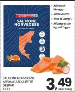 Eurospar Salmone Norvegese affumicato a fette Despar offerta