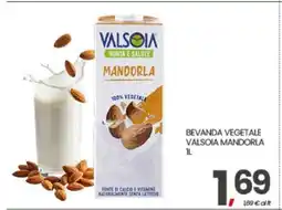 Eurospar BEVANDA VEGETALE VALSOIA MANDORLA 1L offerta