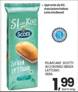 Eurospar PLUMCAKE SCOTTI SI CON RISO SENZA LATTOSIO 190G offerta