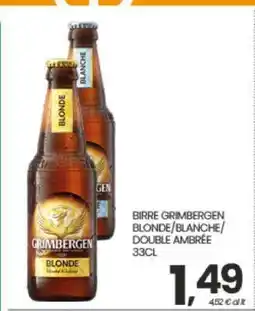 Eurospar BIRRE GRIMBERGEN BLONDE/BLANCHE/DOUBLE AMBRÉE 33CL offerta