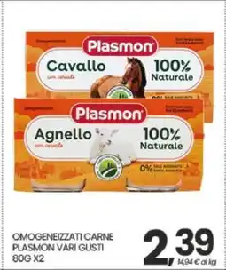 Eurospar OMOGENEIZZATI CARNE PLASMON VARI GUSTI offerta