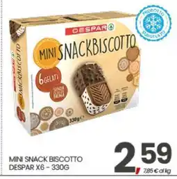 Eurospar MINI SNACK BISCOTTO offerta