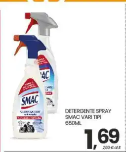 Eurospar DETERGENTE SPRAY SMAC VARI TIPI 650ML offerta