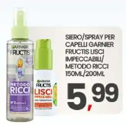 Eurospar Siero/Spray per Capelli Garnier Fructis Lisci Impeccabili/Metodo Ricci offerta
