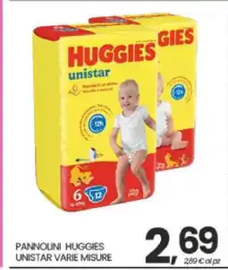 Eurospar PANNOLINI HUGGIES UNISTAR VARIE MISURE offerta