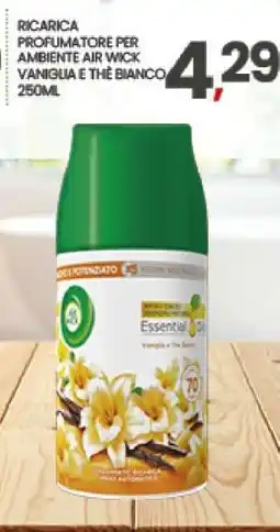 Eurospar RICARICA PROFUMATORE PER AMBIENTE AIR WICK VANIGLIA E THÈ BIANCO 250ML offerta