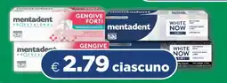 Acqua & Sapone Mentadent Gengive Forti & White Now offerta