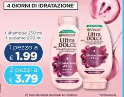 Acqua & Sapone Garnier Ultra Dolce Shampoo e Balsamo offerta