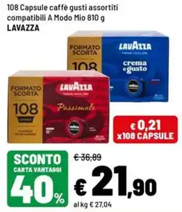 Iper La Grande Capsule caffè gusti assortiti LAVAZZA offerta