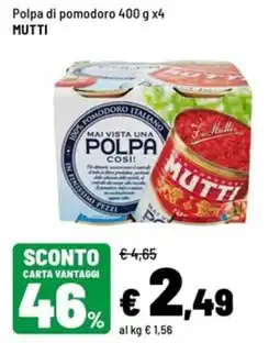 Iper La Grande Polpa di pomodoro Mutti offerta