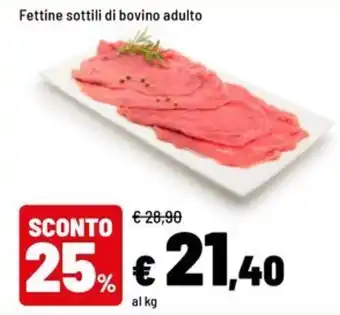 Iper La Grande Fettine sottili di bovino adulto offerta