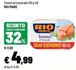 Iper La Grande Tonno al Naturale Rio Mare offerta
