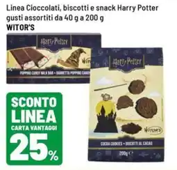 Iper La Grande Linea Cioccolati, biscotti e snack Harry Potter WITOR'S offerta